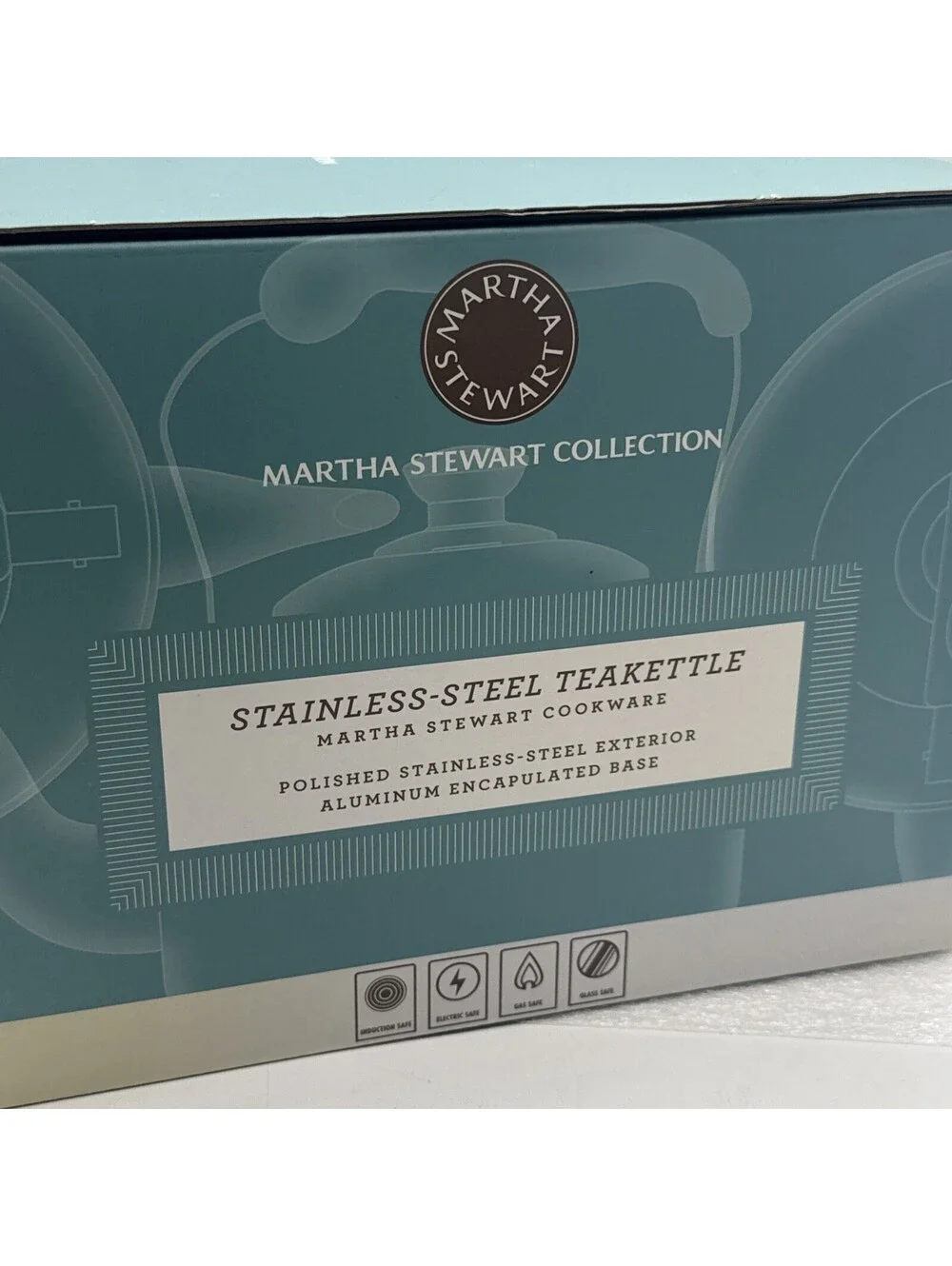 Martha Stewart 2009 -4 Qt Stainless Steel Tea Pot Teakettle Macy's New In Box